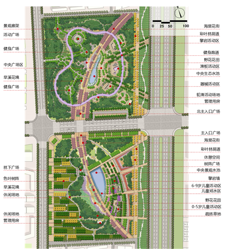 園冶杯專業(yè)獎：固安迎賓大道街角北、南公園